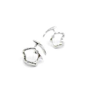 Metal Küpe - Gümüş