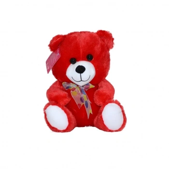 Mey İthalat®   1181KR Selay, Kırmızı Oturan Ayı 30 cm