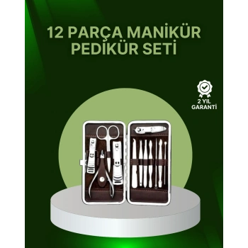 Mey İthalat® 12 Parçalık Özel Deri Çantalı Kişisel Bakım Seti