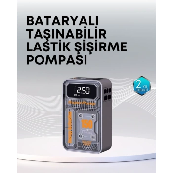 Mey İthalat® 150 PSI Kablosuz Dijital Ekranlı Taşınabilir Araç Lastik Pompası