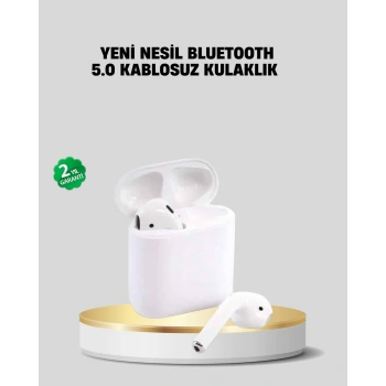 Mey İthalat® 2. Nesil Bluetooth 5.0 Kablosuz Kulaklık Su Geçirmez HD Ses