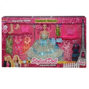 Mey İthalat® 264 EDANUR  BEBEK ELBİSE SETLİ