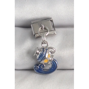 Mey İthalat® 316L Çelik Gümüş Renk Sallantı Kova Burç Model Nomination Charm