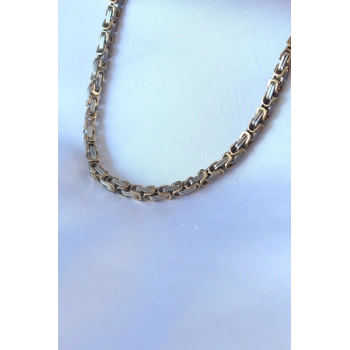 Mey İthalat® 316L Çelik Mix Renk Kral Zincir Model Erkek Kolye