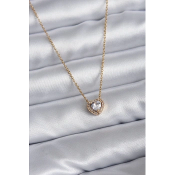 Mey İthalat® 316L Çelik Zincir Gold Renk Charm Kadın Kolye