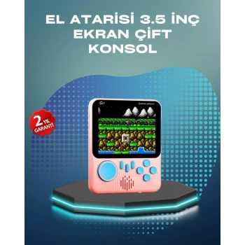 Mey İthalat® 3.5 İnç LCD Ekranlı 666 Oyunlu Taşınabilir Retro Oyun Konsolu
