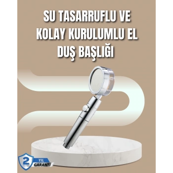 Mey İthalat® 360° Ayarlanabilir Çok Fonksiyonlu Duş Başlığı