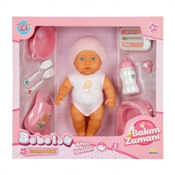 Mey İthalat® 3823 Bakım Zamanı Sesli Gülen Ağlayan Bebek 32 cm -