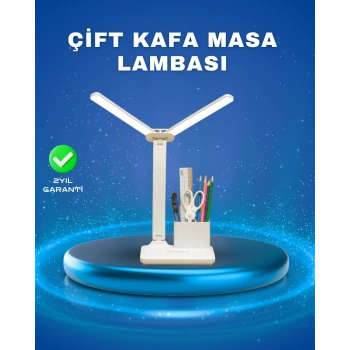 Mey İthalat® 3’ü 1 Arada Çok Amaçlı Masa Lambası | Göz Yormayan Işık, Organizer Tasarım