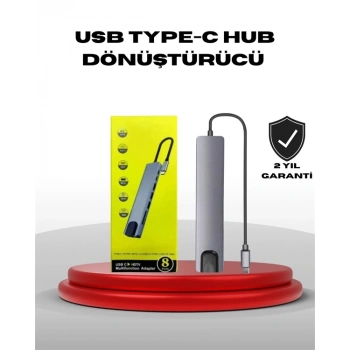 Mey İthalat® 4K HDMI Çıkışlı, Gigabit Ethernetli USB‑C Çoklu Port Hub