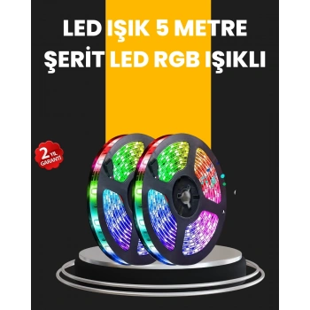 Mey İthalat® 5 Metre Kumandalı Su Geçirmez Şerit LED