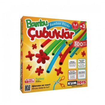 Mey İthalat® 5462 KumToys, Bambu Çubuklar - 300 parça / +3 yaş