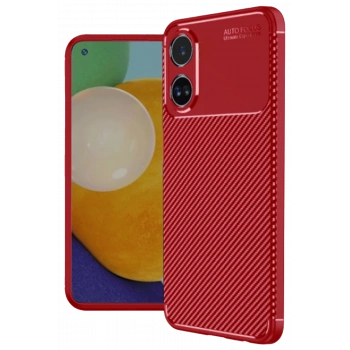 Mey İthalat®   A38 Kılıf Auto Focus Karbon Kapak - Kırmızı