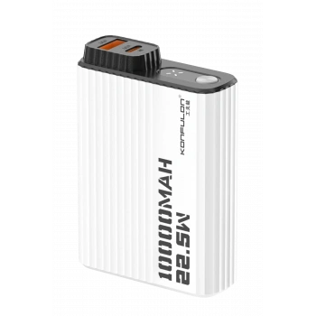 Mey İthalat®  A40Q 10.000 mAh PD 20W Mini Powerbank - Siyah-Beyaz