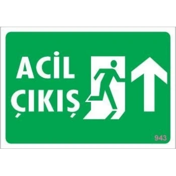 Mey İthalat® Acil Çıkış Uyarı Levhası 17,5x25 KOD:943