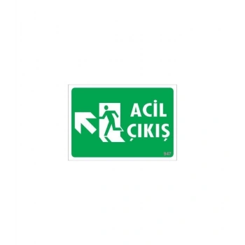 Mey İthalat® Acil Çıkış Uyarı Levhasi 25x35 KOD: 947