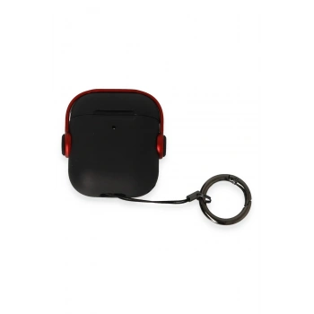 Mey İthalat®   Airpods 2 (2.nesil) Cool Kılıf - Siyah-Kırmızı