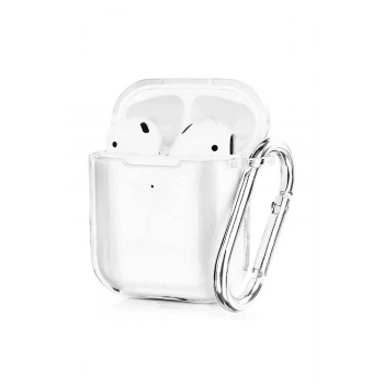 Mey İthalat®   Airpods 2 (2.nesil) Hang Kılıf - Şeffaf