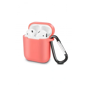 Mey İthalat®   Airpods 2 (2.nesil) Sert Silikon Kılıf - Fuşya