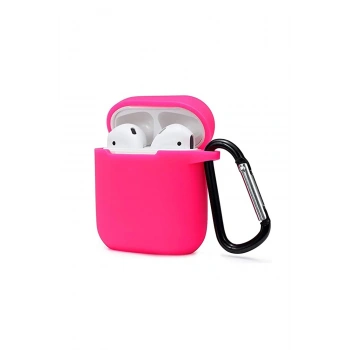 Mey İthalat®   Airpods 2 (2.nesil) Sert Silikon Kılıf - Pembe