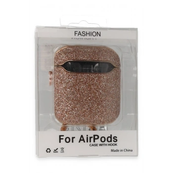 Mey İthalat®   Airpods 2 (2.nesil) Spell Simli Kılıf - Rose Gold