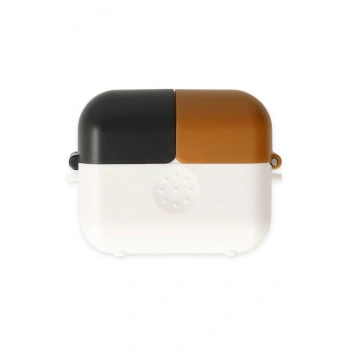 Mey İthalat®   Airpods 3 (3.nesil) Basmalı Kılıf - Beyaz-Siyah-Kahverengi