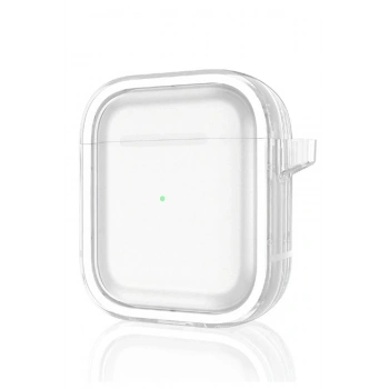 Mey İthalat®   Airpods 4 (4.nesil) Shiny Şeffaf Kılıf - Beyaz