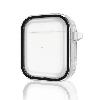 Mey İthalat®   Airpods 4 (4.nesil) Shiny Şeffaf Kılıf - Siyah