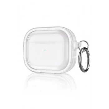 Mey İthalat®   Airpods Pro 2 (2.nesil) Shiny Şeffaf Kılıf - Beyaz