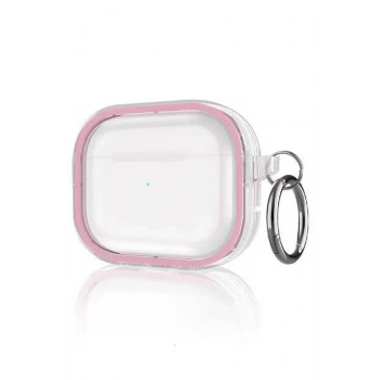 Mey İthalat®   Airpods Pro 2 (2.nesil) Shiny Şeffaf Kılıf - Pembe