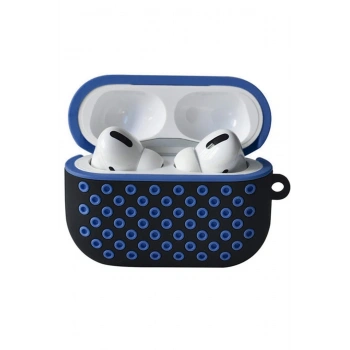 Mey İthalat®   Airpods Pro 2 (2.nesil) Spor Delikli Kılıf - Siyah-Mavi