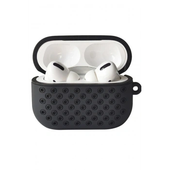 Mey İthalat®   Airpods Pro 2 (2.nesil) Spor Delikli Kılıf - Siyah-Siyah