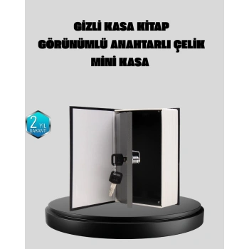 Mey İthalat® Anahtarlı Gizli Kitap Kasa – Metal İç Yapı, Kamuflajlı Sözlük Tasarım
