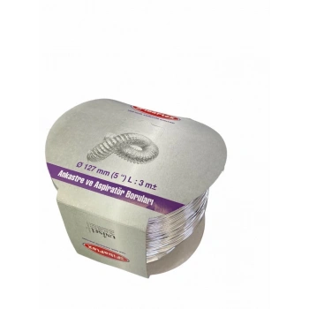 Mey İthalat® Aspilatör Borusu Telli 127 mm 3 Metre