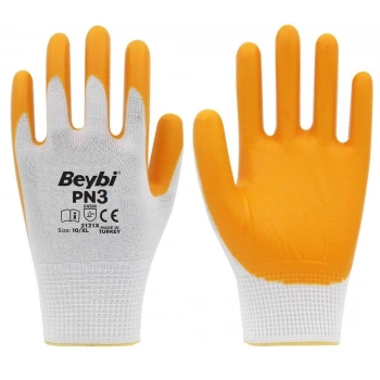 Mey İthalat® Beybi PN3 Nitril Sarı İş Eldiveni No:9 1 Çift