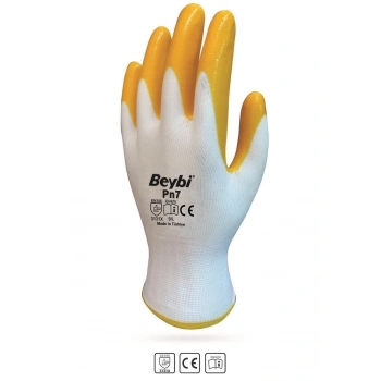 Mey İthalat® Beybi PN7 No:10 Sarı Nitril Eldiven
