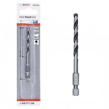 Mey İthalat® Bosch Pointteq Altıgen Şaftlı Hss Matkap Ucu 5 mm