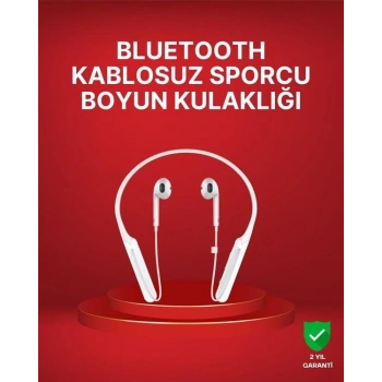 Mey İthalat® Boyun Askılı Kablosuz Kulaklık – Uzun Süreli Batarya Performansı