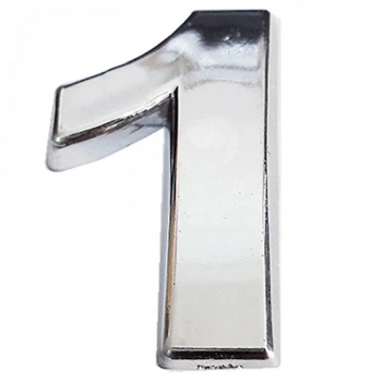 Mey İthalat® Cemax Krom Yapışkanlı 1 Rakamı 5 cm