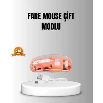 Mey İthalat® Çift Modlu Kablosuz Bluetooth 5.0 + 2.4GHz Mouse – 3 Cihaz Bağlantılı, Hızlı Geçiş Düğmeli