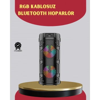 Mey İthalat® Çift Sürücülü Taşınabilir Kablosuz Hoparlör