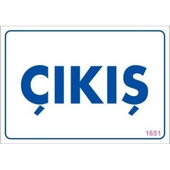 Mey İthalat® Çıkş Uyarı Levhası 17,5x25 KOD:1651