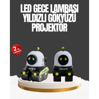Mey İthalat® Çocuk Odası İçin Müzikli ve Işıklı Robot Projektör