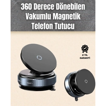 Mey İthalat® Çok Yönlü Döner Başlıklı Vakumlu Araç Telefon Standı – Sert Yollarda Stabil Kullanım