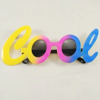 Mey İthalat® Cool Yazılı Rengarenk Parti Gözlüğü 21x8 cm