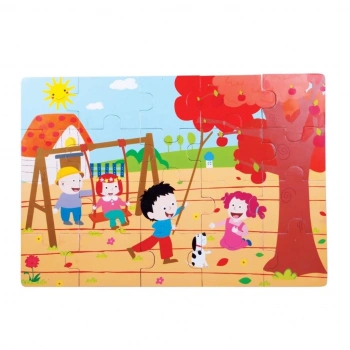 Mey İthalat® CS-1277 SONBAHAR  AHŞAP YER PUZZLE