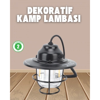 Mey İthalat® Dekoratif ve Fonksiyonel Taşınabilir Kamp Gece Lambası