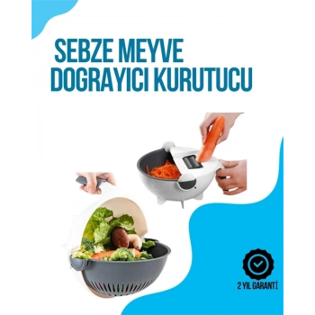 Mey İthalat® Dilimleyici ve Rende Bıçaklı Çok Amaçlı Mutfak Aleti