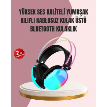 Mey İthalat® Düşük Gecikmeli Bluetooth 5.3 Gaming Kulaklık – RGB Işıklı