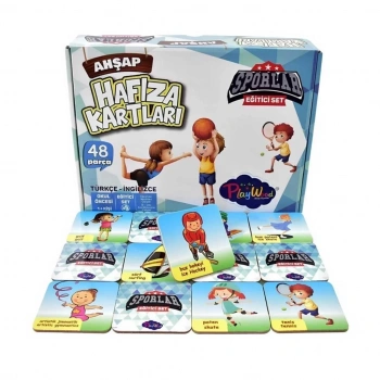 Mey İthalat® Eğitici Ahşap Hafıza Kartları Sporlar
